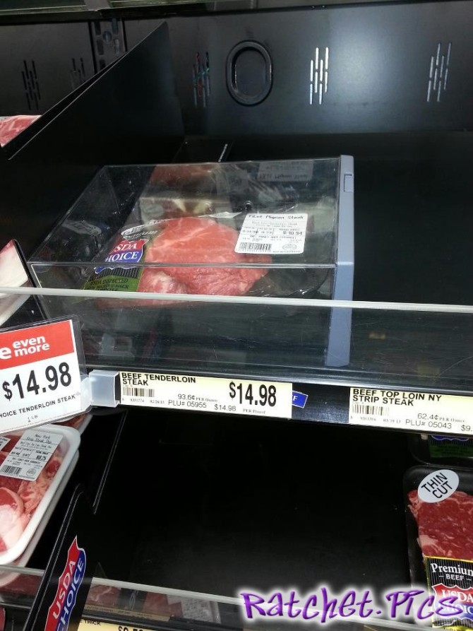 This is just sad…locked up meat @ walmart | Ratchet Pics